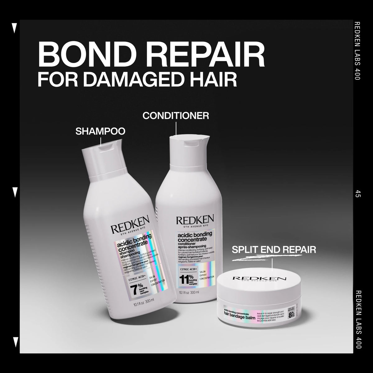 Acidic Bonding Concentrate Split-End Repair Trio - US 4132